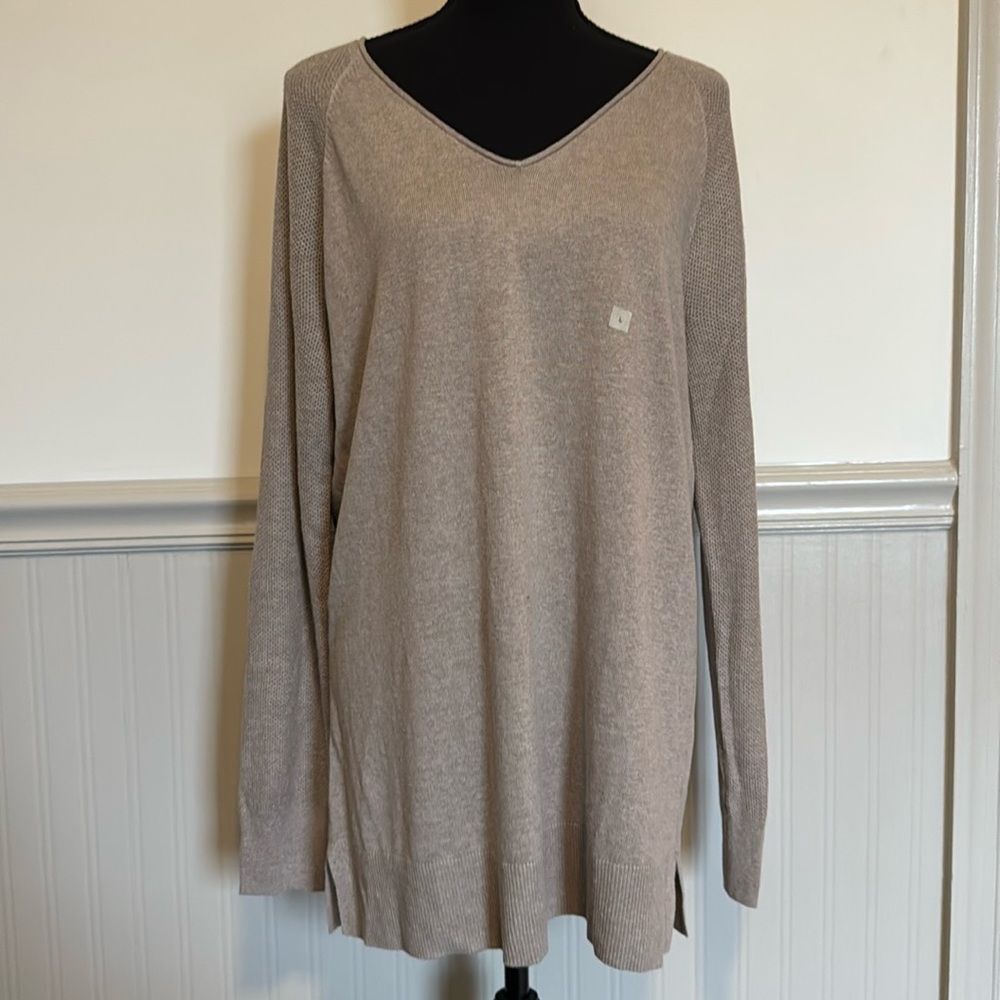 Anne Taylor Tan Tunic Sweater Women’s Sz Large New
